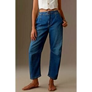 Anthropologie Pilcro Leni Curved Barrel Leg Jeans Relaxed Tapered 28